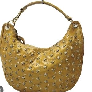 Jimmy Choo Gold Star-Embellished Hobo Bag